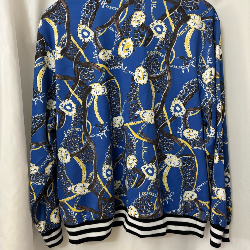 New Look Women's Blue Patterned Jacket - Picture 6 of 6